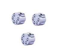 Guyker 3Pcs Guitar Potentiometer Control Knobs for 6mm(0.24”) Dia. Shaft Pots - Knurled Volume and Audio Switch Knob Replacement for Electric Guitar or Precision Bass - Brass, CNC Machined (Chrome)