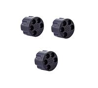 Guyker 3Pcs Guitar Potentiometer Control Knobs for 6mm(0.24”) Dia. Shaft Pots - Knurled Volume and Audio Switch Knob Replacement for Electric Guitar or Precision Bass - Brass, CNC Machined (Black)