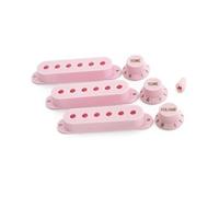 Guyker 3Pcs Plastic Guitars Single Coil Pickup Covers (52mm Pole Spacing) & 1 Volume 2 Tone 1V2T Switch Knobs & Switch Tip Cap Pickup Mounting Ring Set for Electric Guitar Bass (PS030-7)