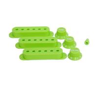 Guyker 3Pcs Plastic Guitars Single Coil Pickup Covers (52mm Pole Spacing) & 1 Volume 2 Tone 1V2T Switch Knobs & Switch Tip Cap Pickup Mounting Ring Set for Electric Guitar Bass (PS030-28)