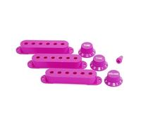 Guyker 3Pcs Plastic Guitars Single Coil Pickup Covers (52mm Pole Spacing) & 1 Volume 2 Tone 1V2T Switch Knobs & Switch Tip Cap Pickup Mounting Ring Set for Electric Guitar Bass (PS030-11)