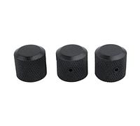 Guyker 3Pcs Potentiometer Control Knobs with 6mm(0.24”) Dia. Shaft Pot - High Grade Knurled Volume Tuning Audio Knob Replacement for Electric Guitar or Precision Bass - CNC Machined(Black)
