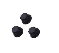 Guyker 3Pcs Top Hat Guitar Potentiometer Control Knobs - Zinc Alloy Bell Cap Speed Tone Volume Knob Replacement Parts for Electric Guitar or Precision Bass - black