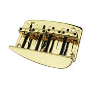 Guyker 4 String Hard Tail Fixed Bass Brass Bridge Compatible with Jazz Bass or Precision Bass PB JB Style Bass GB1020, gold