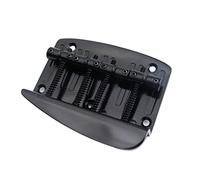 Guyker 4 String Hard Tail Fixed Bass Brass Bridge Compatible with Jazz Bass or Precision Bass PB JB Style Bass GB1020, Black