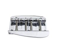 Guyker 4 String Hard Tail Fixed Bass Brass Bridge Compatible with Jazz Bass or Precision Bass PB JB Style Bass GB1020, Chrome