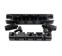 Guyker 4 String High Mass Bass Bridge with Vintage CNC Machined Steel Tailpiece, Black