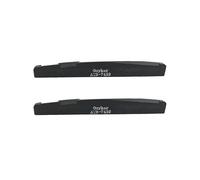 Guyker Acoustic Guitar Bone Bridge Saddle Nuts Replacement Parts Accessories for Acoustic Folk Guitar, 2 Piece, Black Lower String Pillow 74x3x9mm ATB-7439