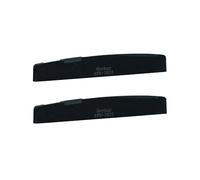 Guyker Acoustic Guitar Bone Bridge Saddle Nuts Replacement Parts Accessories for Acoustic Folk Guitar, 2 Piece, Black Lower String Pillow 76x3x11mm ATB-7631