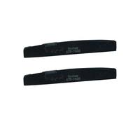 Guyker Acoustic Guitar Bone Bridge Saddle Nuts Replacement Parts Accessories for Acoustic Folk Guitar, 2 Piece, Black Lower String Pillow 76x3x10mm ATB-7630