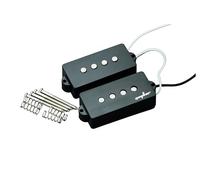 Guyker Alnico 5 Open Style P Bass Pickup For 4 String PB Electric Bass Guitar Replacement Part Accessories Resistance 9K, 4PFA5 Black