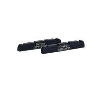 Guyker Bass Guitar Bone Nut - 4 String Flat Bottom Pre-Slotted Bone Nuts Replacement Parts Accessories for PB JB Precision Bass Jazz Bass Set of 2 Black, 38x3.5x6mm BTB3836