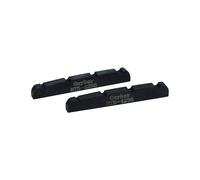 Guyker Bass Guitar Bone Nut - 4 String Flat Bottom Pre-Slotted Bone Nuts Replacement Parts Accessories for PB JB Precision Bass Jazz Bass Set of 2 Black, 42x3.5x6mm BTB4236