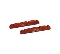 Guyker Bass Guitar Bone Nut - 4 String Flat Bottom Pre-Slotted Bone Nuts Replacement Parts Accessories for PB JB Precision Bass Jazz Bass Set of 2 Red, 43x3.5x6mm BTR4336