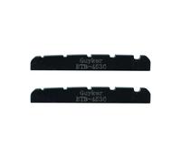 Guyker Bass Guitar Bone Nut - 5 String Flat Bottom Pre-Slotted Bone Nuts Replacement Parts Accessories for PB JB Precision Bass Jazz Bass Set of 2 Balck, 45x3.5x6mm BTB-4536