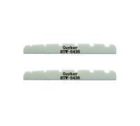 Guyker Bass Guitar Bone Nut - 6 String Flat Bottom Pre-Slotted Bone Nuts Replacement Parts Accessories for PB JB Precision Bass Jazz Bass Set of 2 White, 54x3.5x6mm BTW-5436