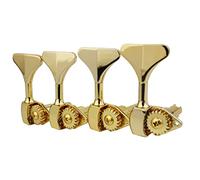 Guyker Bass Machine Head (4 for Right) - 1:20 Ratio Open Gear Tuners Tuning Key Pegs Replacement for Electric Jazz Guitar Bass or Precision Instruments - golden