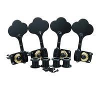 Guyker Bass Tuners (2R + 2L) - 1:22 Ratio Gear Open Frame Bass Drop Locking Machine Head Tuning Key Pegs Replacement for Electric Jazz Guitar Bass or Precision Instruments, BB100 Black