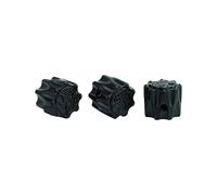 Guyker Dome Potentiometer Control Knobs Dia. 6.3mm Shaft Pots, 3PCS Zinc alloy Domed Speed Tone Volume Switch Knob with Gear Surface Replacement for Electric Guitar or Precision Bass, CKB036 Black