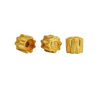 Guyker Dome Potentiometer Control Knobs Dia. 6.3mm Shaft Pots, 3PCS Zinc alloy Domed Speed Tone Volume Switch Knob with Ship Anchor Surface Replacement for Electric Guitar Bass, CKB035 Gold