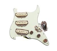 Guyker Electric Guitar Panel Assembly 3Pcs Single Coil Pickup + Antique Bronze Set Decoration(Pickup Mounting Ring, Guitar Switch Frame, Jack Plate Cover and 3PCS Potentiometer Knobs)