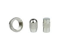 Guyker Electric Guitar Toggle Switch Pickup Selector, Round + Straight Style Switchcraft Tip Cap Knobs and Thread Knurled Nut Washer for EPI Guitar Accessories, Nickel