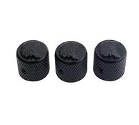 Guyker Guitar Bass Potentiometer Control Knobs with 6mm Dia. Shaft Pots - 3PCS Eagle Style Top Dome Speed Tone Volume Knob Replacement for Electric Guitar or Precision Bass - black