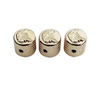 Guyker Guitar Bass Potentiometer Control Knobs with 6mm Dia. Shaft Pots - 3PCS Eagle Style Top Dome Speed Tone Volume Knob Replacement for Electric Guitar or Precision Bass - gold