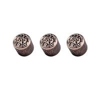 Guyker Guitar Bass Potentiometer Control Knobs with 6mm Dia. Shaft Pots - 3PCS Zinc alloy Speed Tone Volume Knob Replacement for Electric Guitar or Precision Bass, (No.1 Guardsman Top, bronze)