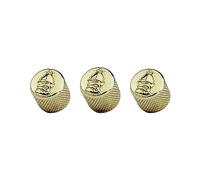 Guyker Guitar Bass Potentiometer Control Knobs with 6mm Dia. Shaft Pots - 3PCS Zinc alloy Speed Tone Volume Knob Replacement for Electric Guitar or Precision Bass, (No.6 Pattern Top, gold)