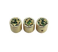 Guyker Guitar Bass Potentiometer Control Knobs with 6mm Dia. Shaft Pots - 3PCS Zinc alloy Speed Tone Volume Knob Replacement Part, (Gold Snake Shape Top, Gold body)