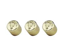 Guyker Guitar Bass Potentiometer Control Knobs with 6mm Dia. Shaft Pots - 3PCS Zinc alloy Speed Tone Volume Knob Replacement for Electric Guitar or Precision Bass, (No.3 Oxhead Top, gold)