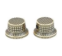 Guyker Guitar Bell Potentiometer Control Knobs Dia. 6mm Shaft Pots, 2PCS Brass Top Hat Speed Tone Volume Switch Cap Set Replacement Part for Electric Guitar or Precision Bass (NKB-008, Old Brass)