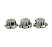 Guyker Guitar Bell Potentiometer Control Knobs Dia. 6mm Shaft Pots, 3PCS Brass Flower Style Top Hat Speed Tone Volume Switch Cap Replacement for Electric Guitar Bass (NKB-006, Brown)
