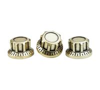 Guyker Guitar Bell Potentiometer Control Knobs Dia. 6mm Shaft Pots, 3PCS Brass Top Hat Speed Tone Volume Switch Cap Set Replacement Part for Electric Guitar or Precision Bass (NKB-007, Old Brass)