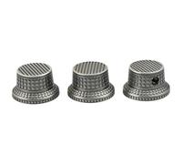 Guyker Guitar Bell Potentiometer Control Knobs Dia. 6mm Shaft Pots, 3PCS Brass Top Hat Speed Tone Volume Switch Cap Set Replacement Part for Electric Guitar or Precision Bass (NKB-008, Brown)