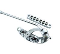 Guyker Guitar Bridge Stop Bar Tailpiece Tremolo TM85-S and GM005 Tune-O-Matic Roller Saddle Bridge Combo Replacement Part Compatible with Les Paul LP SG 6 String Electric Guitars, Chrome