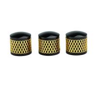 Guyker Guitar Control Knobs Dia. 6mm Shaft Pots, 3PCS High Grade Metal Dome Speed Tone Volume Switch Potentiometer Knob Replacement Part for Electric Guitar or Precision Bass, CKB038