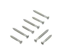 guyker Guitar Humbucker Pickup Frame Mounting Screws Set Flat Head Countersunk Pickup Ring Mounting Screws Kit 4pcs Long + 4pcs Short Screws, Chrome