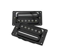 Guyker Guitar Humbucker Zebra Pickups Set - Inner Six Angle Hot Rail Five Line Neck and Bridge Double Pickup Replacement Parts for 6 String Electric Guitar or Precision Instruments (AGHB-5, Black)