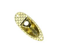 Guyker Guitar Input Jack Plate, Metal Oval Boat Shape Jackplate Socket Ferrule Output Curved for Electric Guitar Bass Replacement Parts GJ-009 Gold