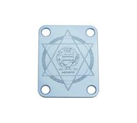 Guyker Guitar Neck Plate, 4-Holes Aluminium Alloy Electric Guitar Bass Neck Joint Plate NeckPlate Star Sign Replacement Part (R-1003, Aquarius)