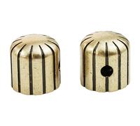 Guyker Guitar Potentiometer Control Knobs Dia. 6mm Shaft Pots, 2PCS Brass Dome Speed Tone Volume Switch Cap Replacement Part for Electric Guitar or Precision Bass (NKB-003, Old Brass)