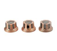 Guyker Guitar Potentiometer Control Knobs Dia. 6mm Shaft Pots, 3PCS Brass Bell Top Hat Speed Tone Volume Switch Cap Replacement Part for Electric Guitar or Precision Bass (NKB-004, Bronze)