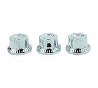 Guyker Guitar Potentiometer Control Knobs Dia. 6mm Shaft Pots, 3PCS Brass Bell Top Hat Speed Tone Volume Switch Cap Replacement Part for Electric Guitar or Precision Bass (NKB-004, Chrome)