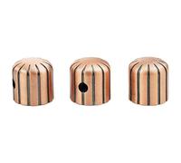Guyker Guitar Potentiometer Control Knobs Dia. 6mm Shaft Pots, 3PCS Brass Dome Speed Tone Volume Switch Cap Replacement Part for Electric Guitar or Precision Bass (NKB-003, Bronze)