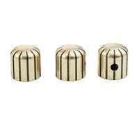 Guyker Guitar Potentiometer Control Knobs Dia. 6mm Shaft Pots, 3PCS Brass Dome Speed Tone Volume Switch Cap Replacement Part for Electric Guitar or Precision Bass (NKB-003, Old Brass)