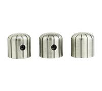 Guyker Guitar Potentiometer Control Knobs Dia. 6mm Shaft Pots, 3PCS Brass Dome Speed Tone Volume Switch Cap Replacement Part for Electric Guitar or Precision Bass (NKB-003, Old Silver)