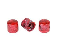 Guyker Guitar Potentiometer Control Knobs Dia. 6mm Shaft Pots, 3PCS Resin Dome Speed Tone Volume Switch Cap Set Replacement Part for Electric Guitar or Precision Bass (CKB040, Red)