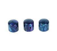 Guyker Guitar Potentiometer Control Knobs Dia. 6mm Shaft Pots, 3PCS Resin Dome Speed Tone Volume Switch Cap Set Replacement Part for Electric Guitar or Precision Bass (CKB040, Blue)
